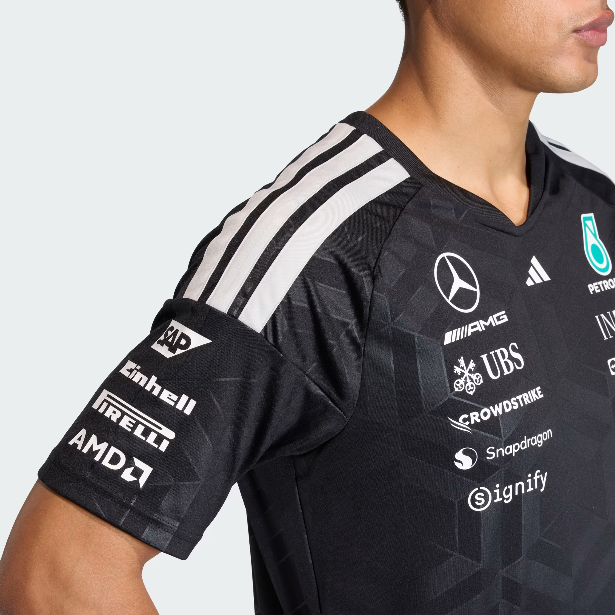 Áo Adidas Mercedes AMG F1 Team Driver Jersey 'Black' KF0161 - Ảnh 3