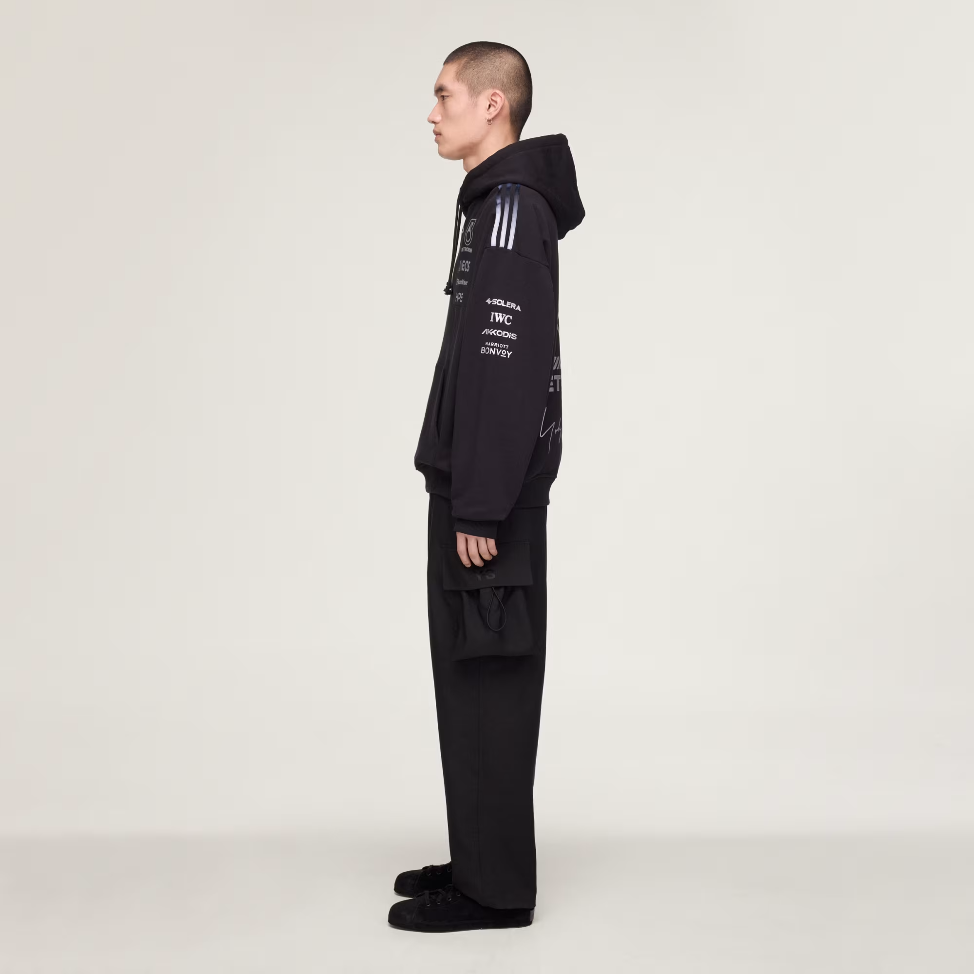 Alternative view of Áo Adidas Y-3 F1 Team Hoodie 'Black' KR2392