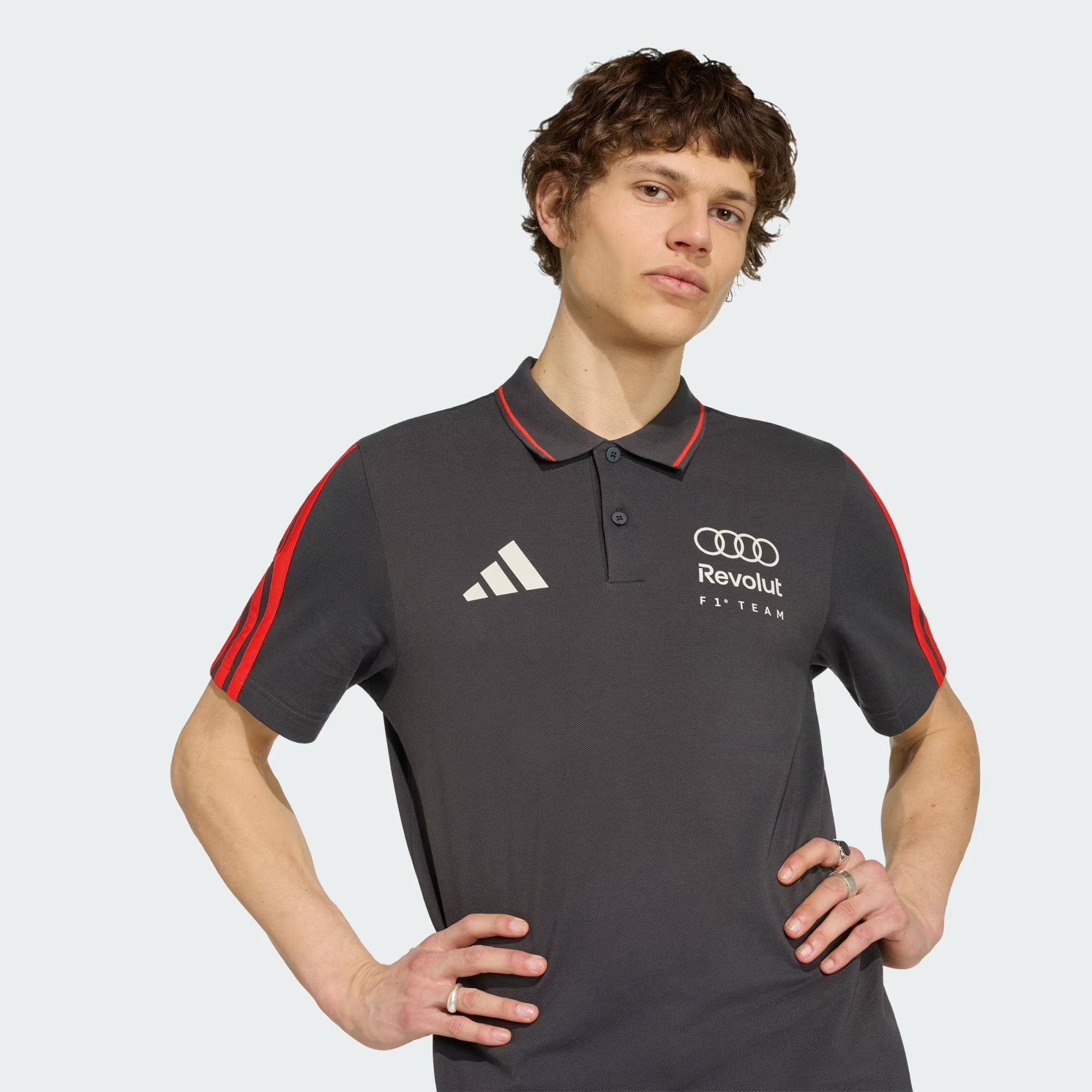 Áo Adidas Polo Audi Revolut F1 'Utility Black' KE6785 - Ảnh 6