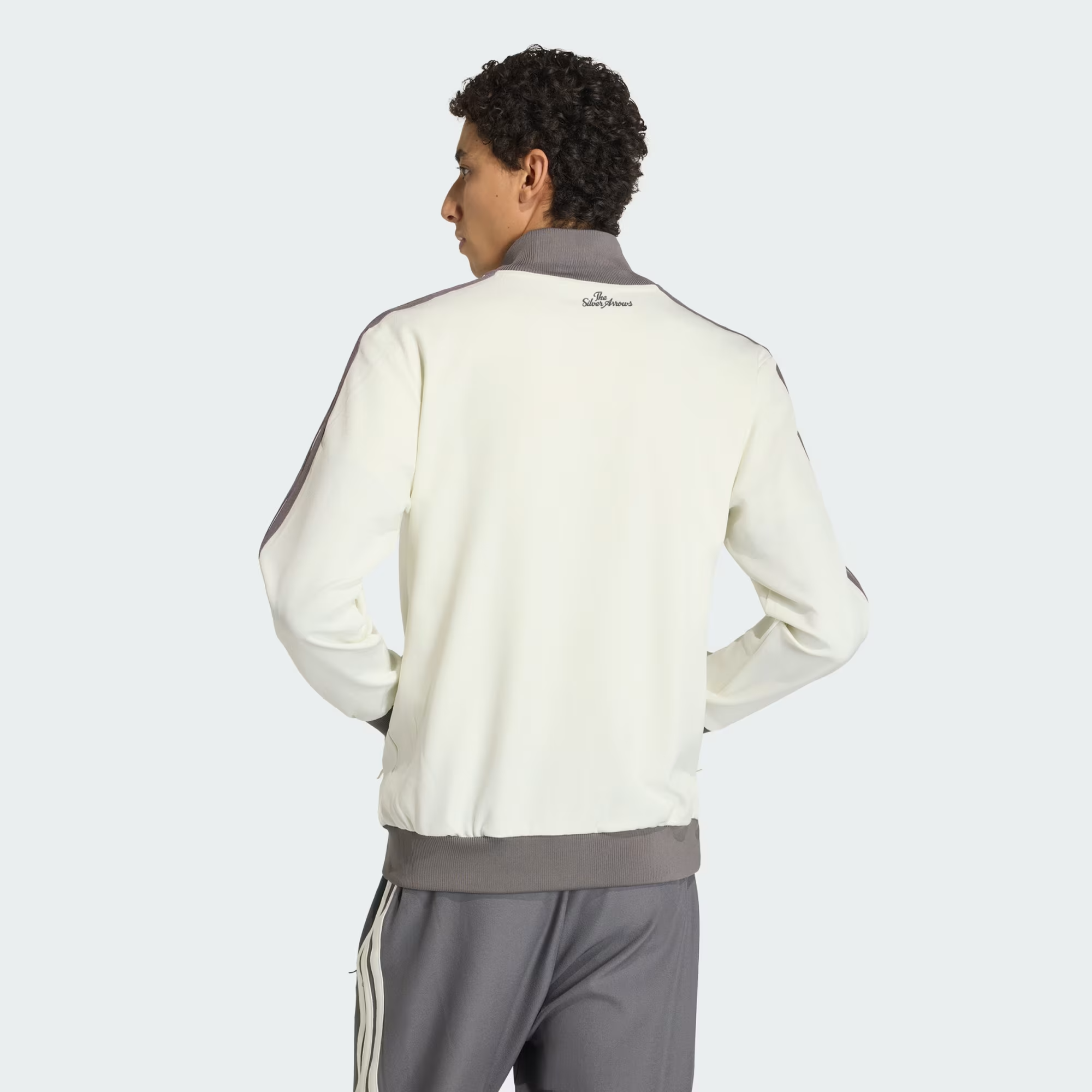 Áo Adidas Mercedes-AMG F1 Team Silver Arrows Track Top 'Off White Granite' KE8270 - Ảnh 5