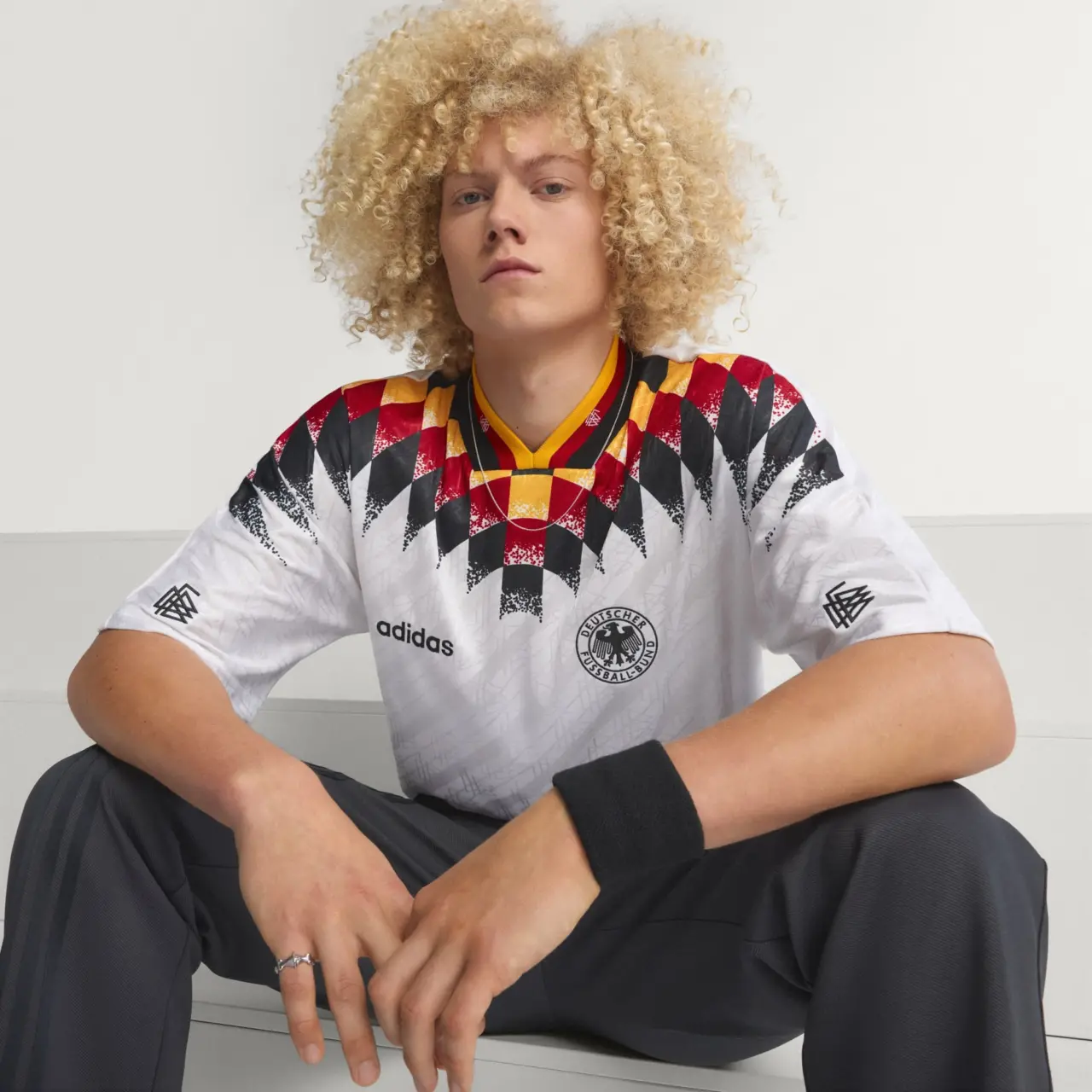 Alternative view of Áo Adidas Germany Home Jersey 1994 'White' JN3705