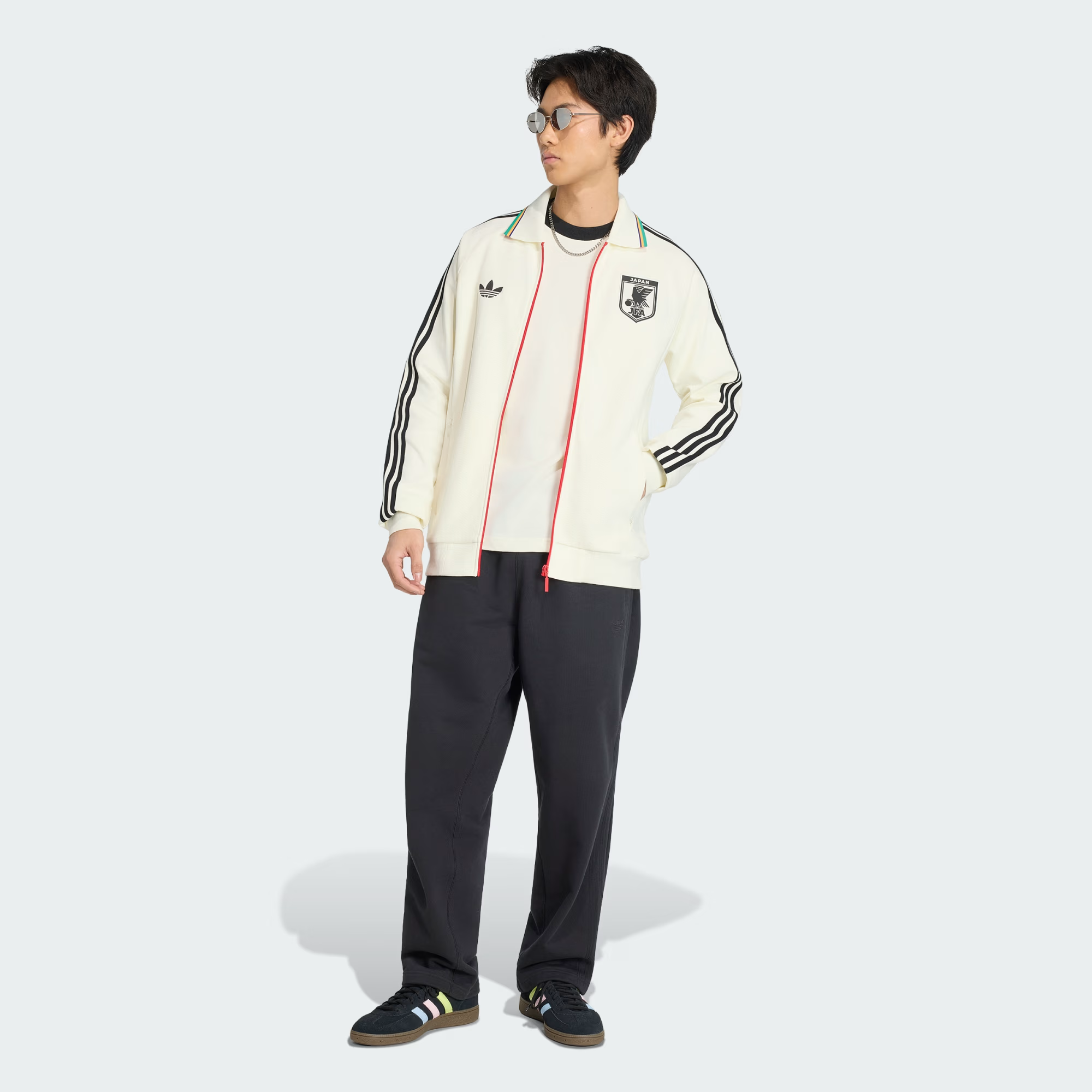 Áo Adidas Japan National Football Team 2026 Away Anthem Jacket 'White' KA1514 - Ảnh 4