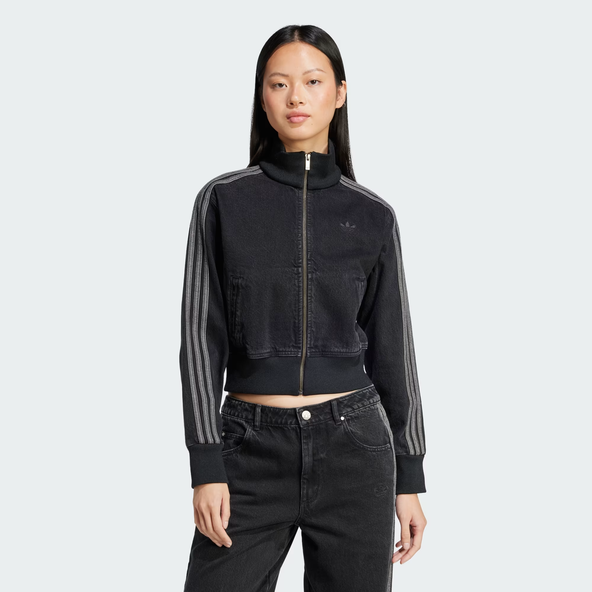 Áo Adidas Track Top Denim Adicolor 'True Black' JD3110 - Ảnh 7
