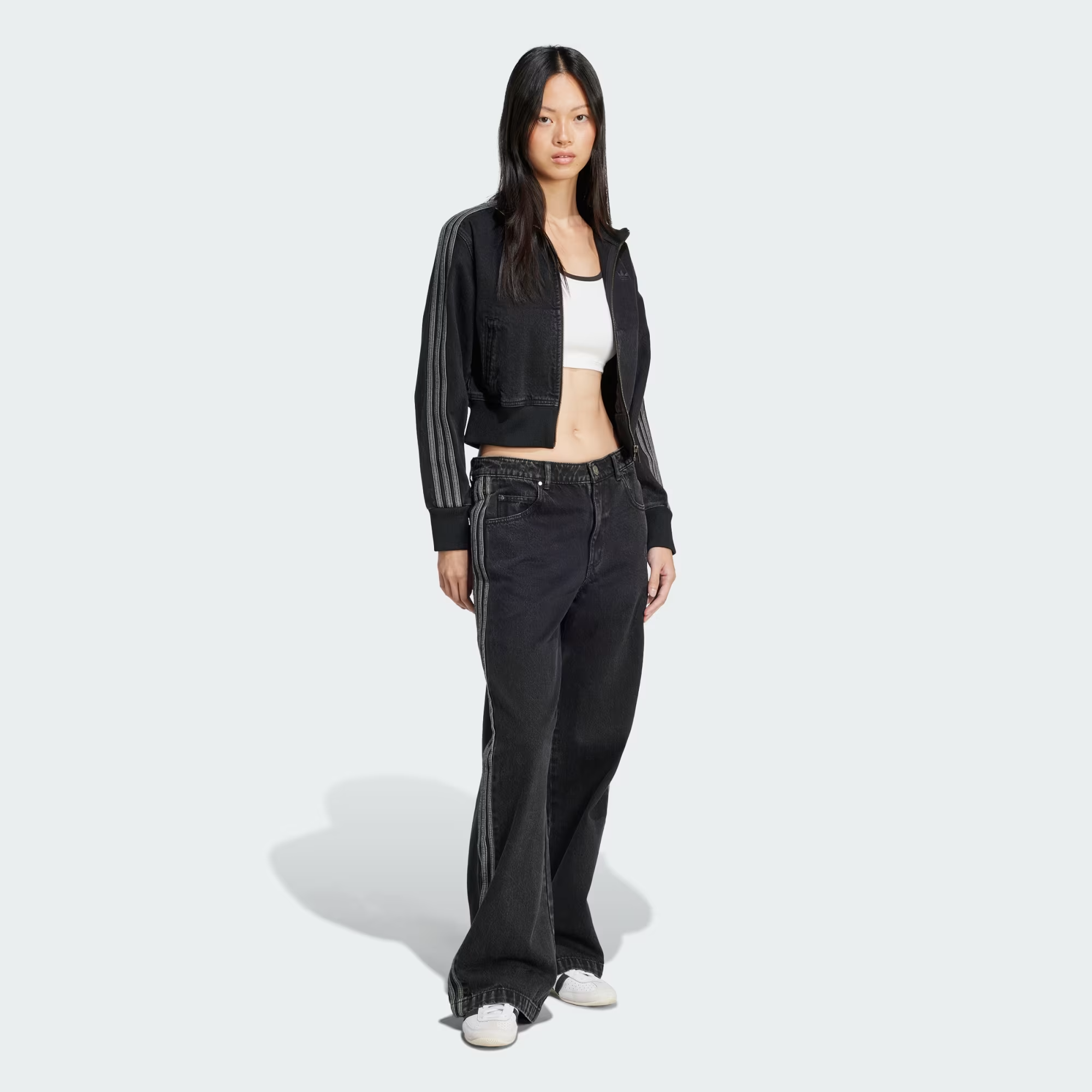 Áo Adidas Track Top Denim Adicolor 'True Black' JD3110 - Ảnh 5