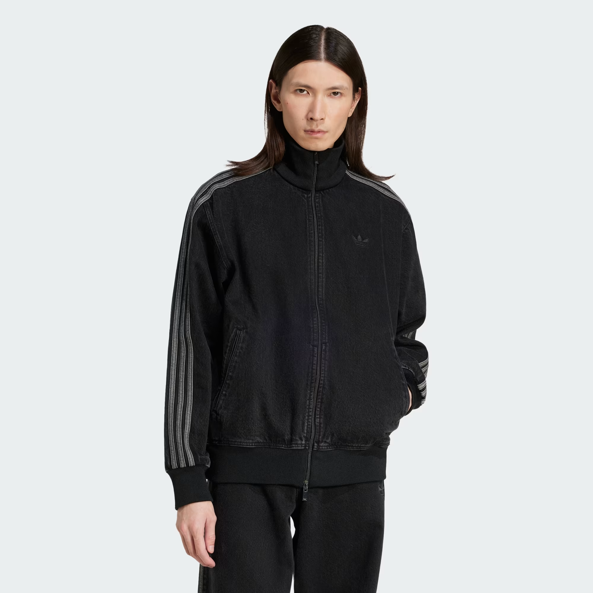 Áo Adidas Track Top Denim Firebird Adicolor 'Black' JC6717 - Ảnh 6