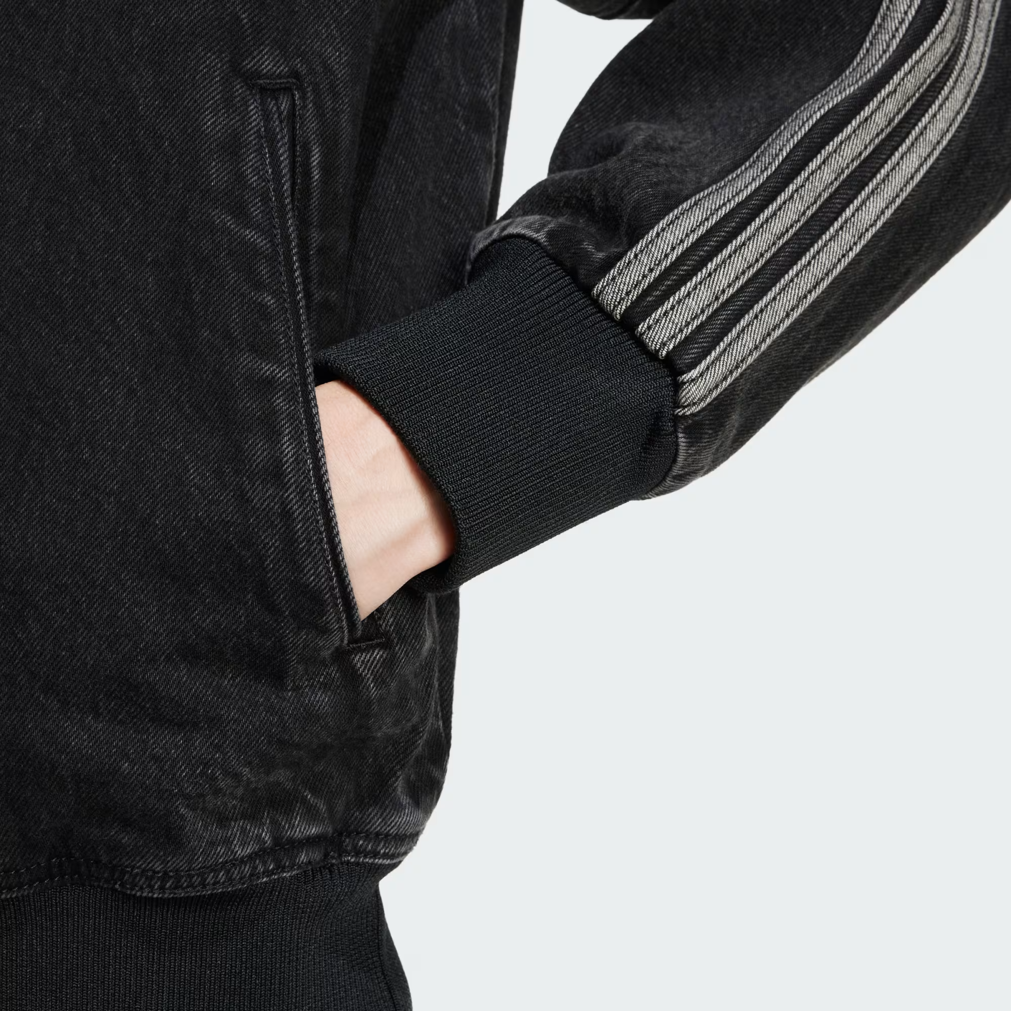 Áo Adidas Track Top Denim Firebird Adicolor 'Black' JC6717 - Ảnh 3
