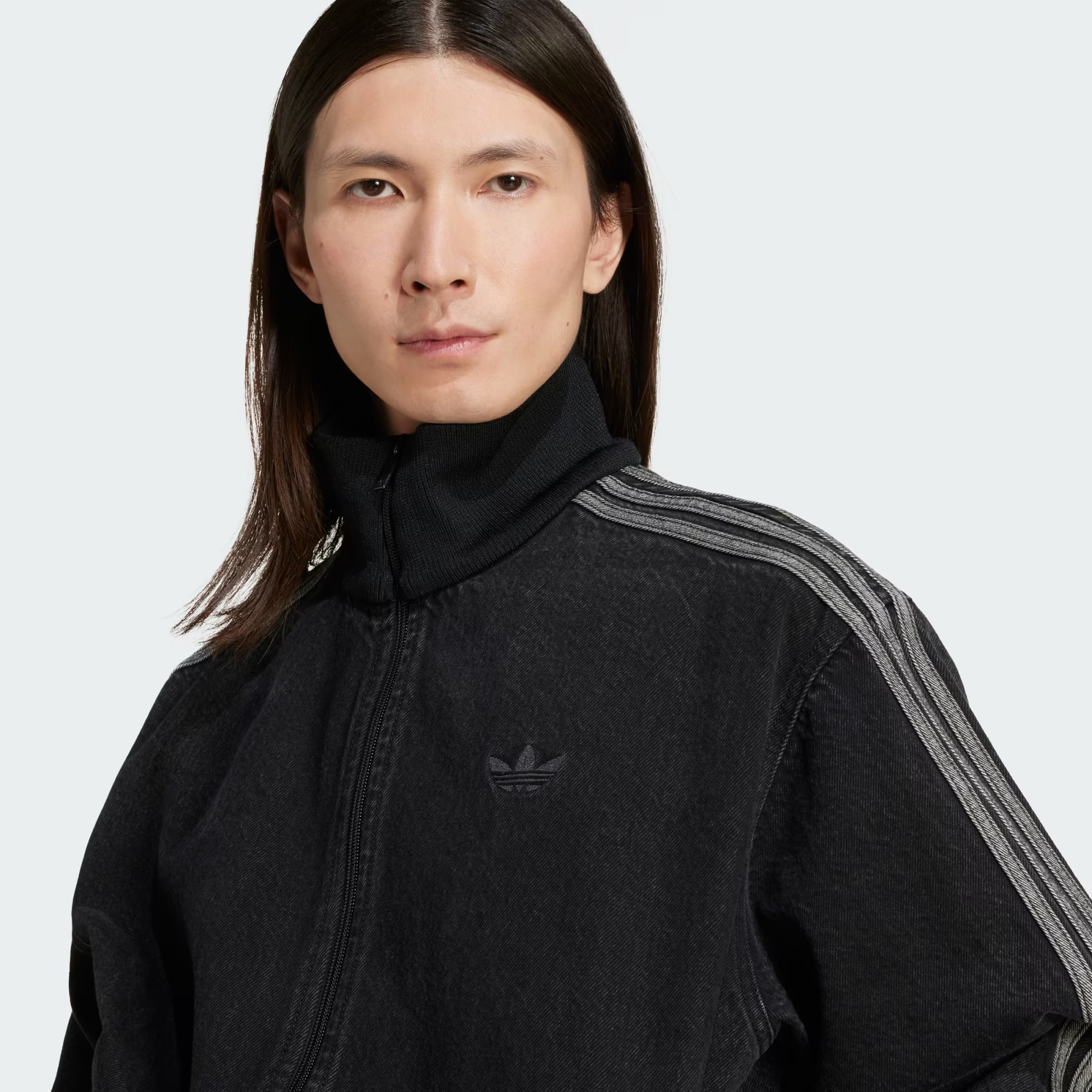 Áo Adidas Track Top Denim Firebird Adicolor 'Black' JC6717 - Ảnh 2