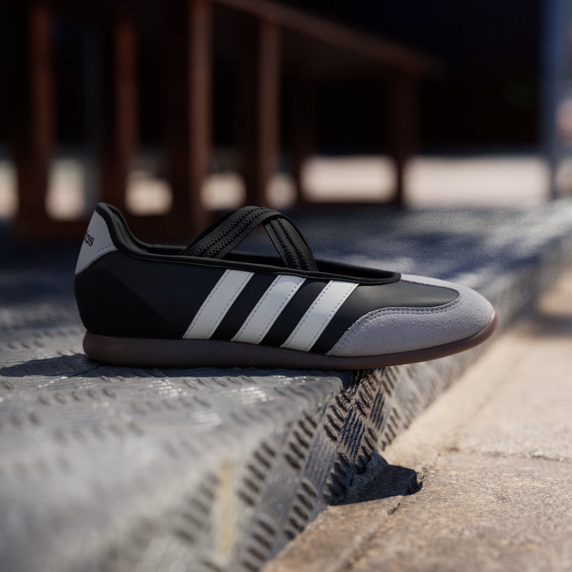 Alternative view of Giày Adidas Barreda Mary Jane 'Black White Gum' HQ7401