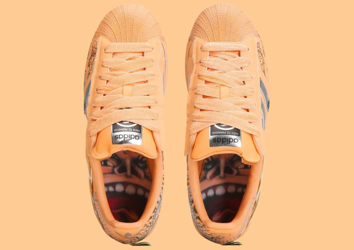 Ra mắt phiên bản Hellstar x Adidas Superstar “Hazy Orange”