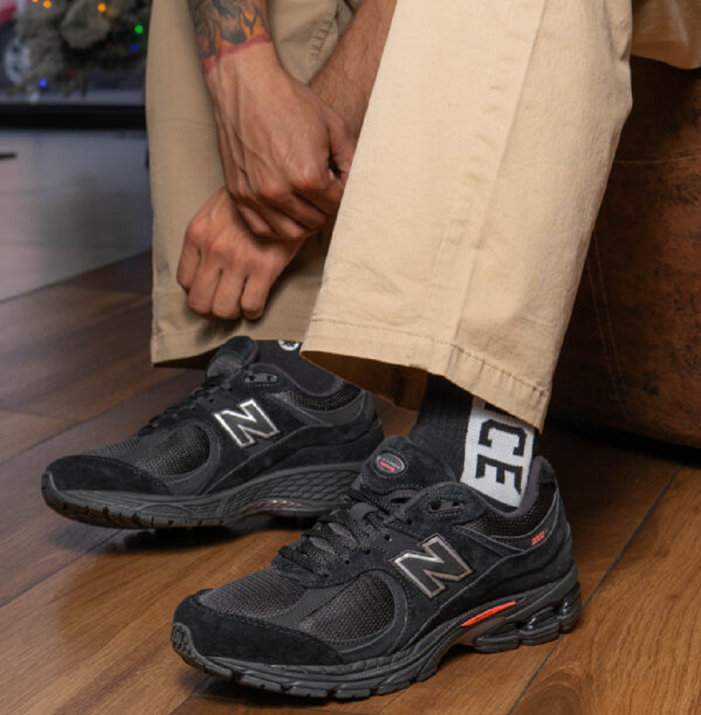 Alternative view of Giày New Balance 2002R 'Black Castlerock Red' U2002RG