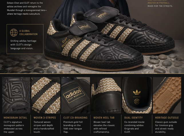 CLOT x Adidas Mundial 2026 voi de espadrille doc dao