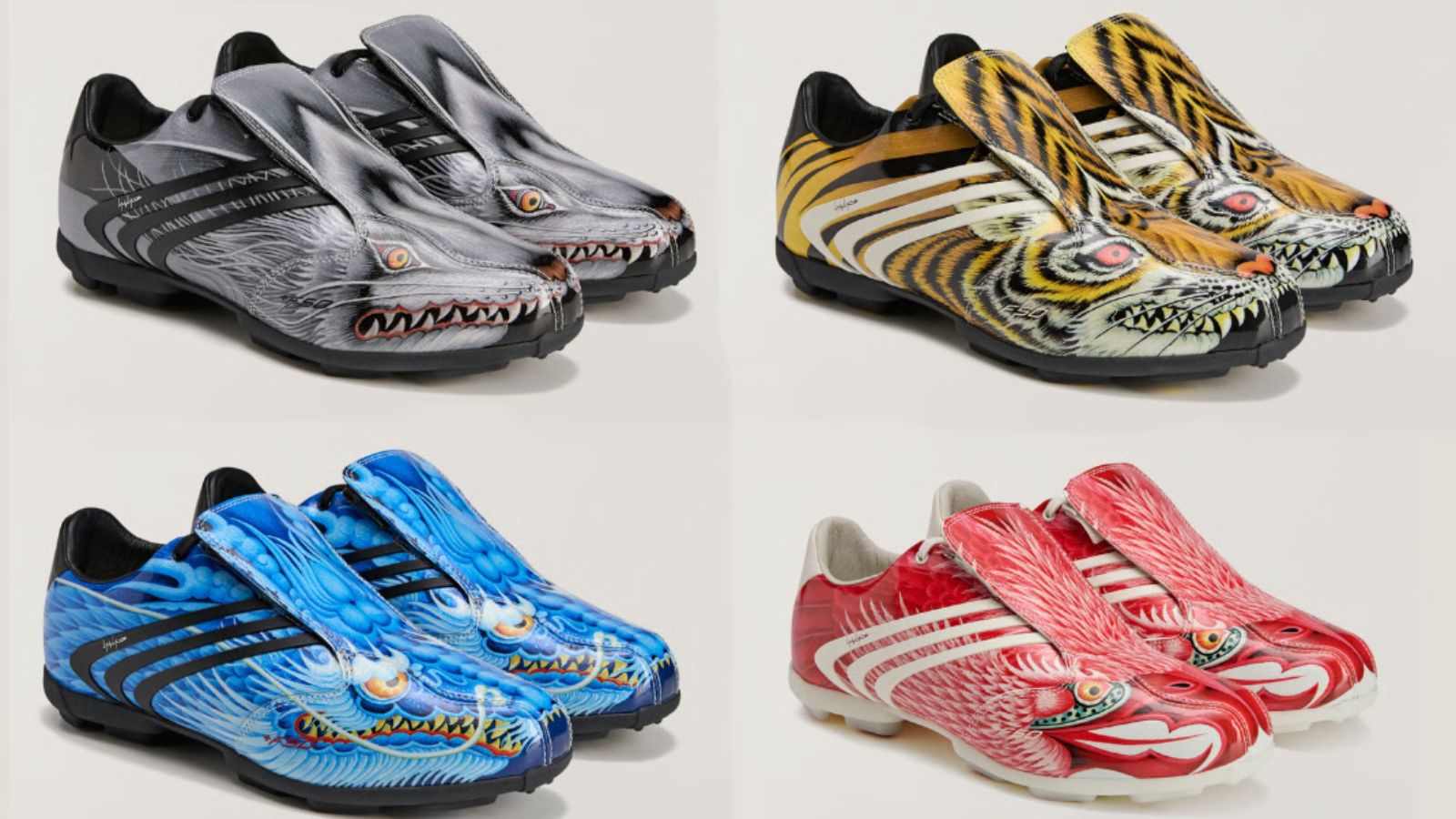 Hinh anh 1: Giay Y-3 x adidas F50 Tunit Beast Pack voi hoa tiet dong vat