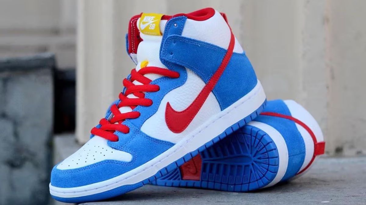 Giay Nike SB Dunk High Doraemon lay cam hung tu anime