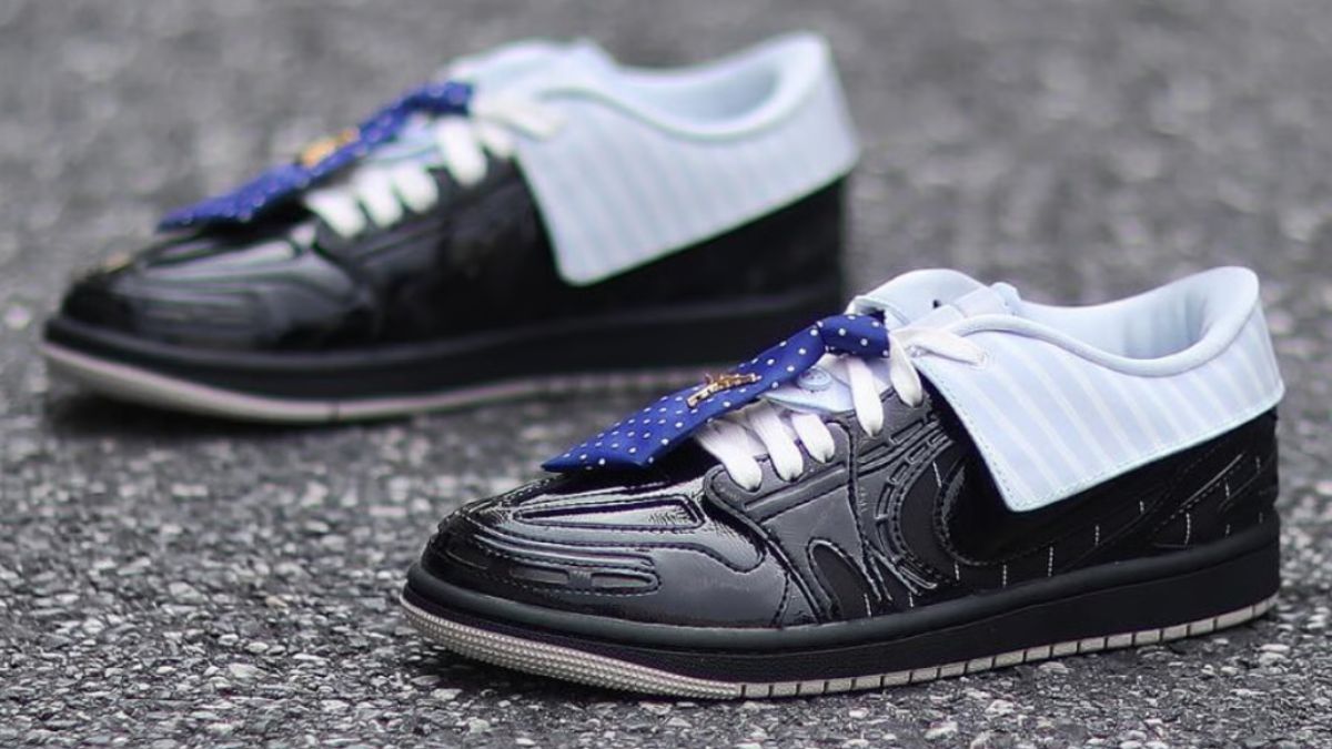 Air Jordan 1 Low MM V3 'Suit' voi thiet ke giong bo vest co dien