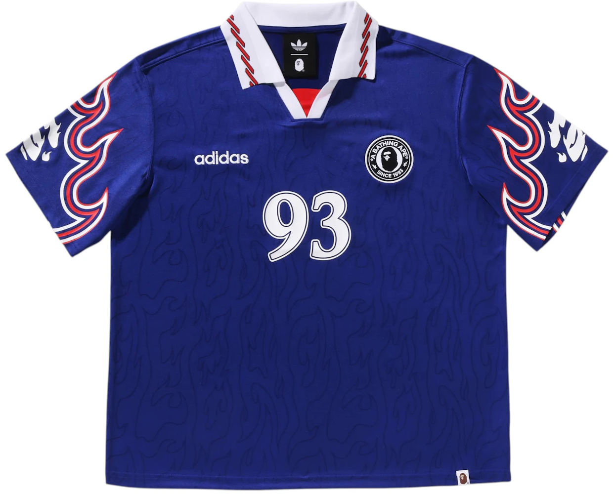 Áo Adidas x BAPE Flame Jersey 'Blue' KF4914