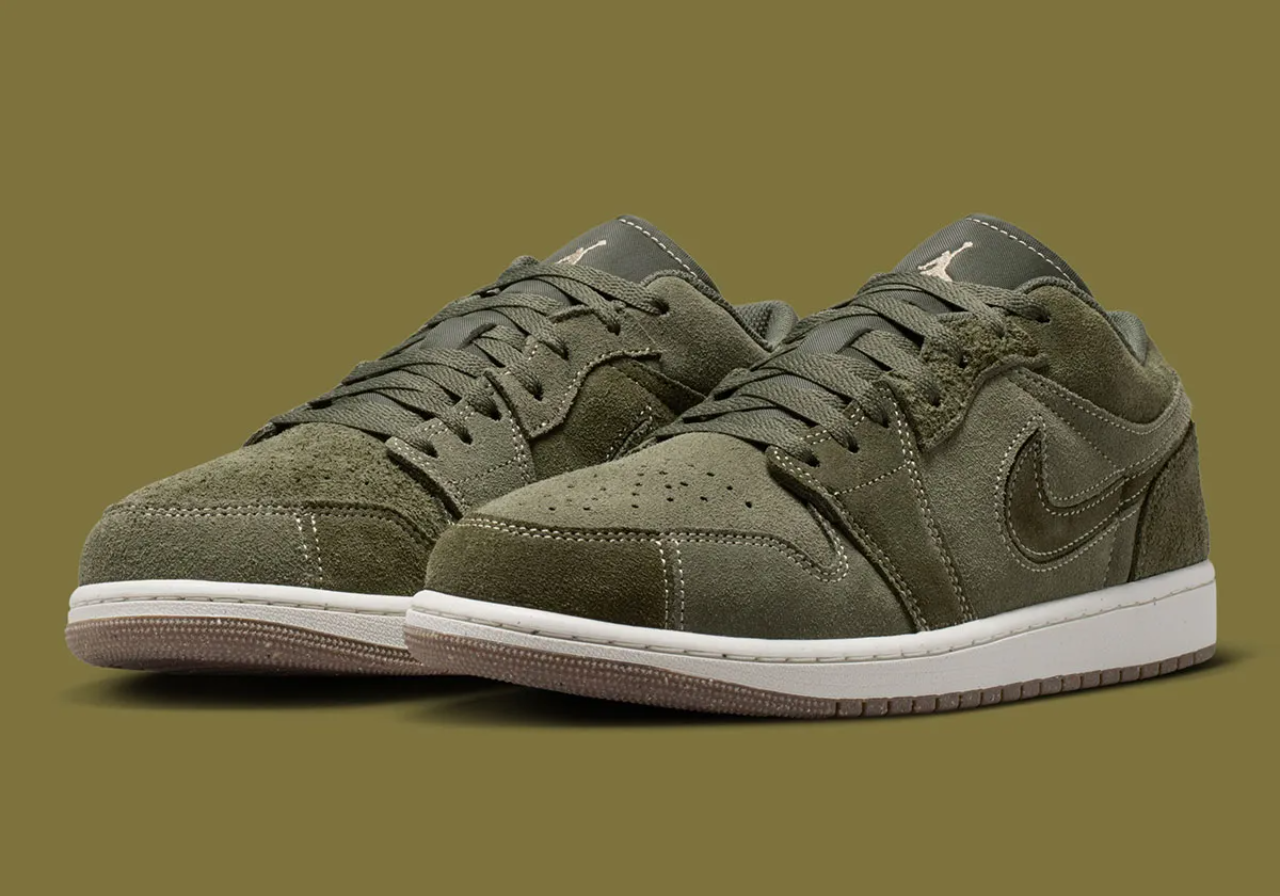 Alternative view of Giày Nike Air Jordan 1 Low SE Craft 'Cargo Khaki' FQ3055-300