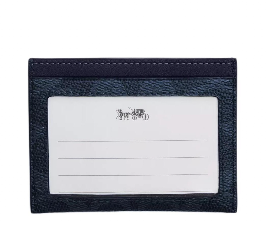 Alternative view of Ví Coach Signature Slim Card Holder 'Navy' CBJ95-Y3T