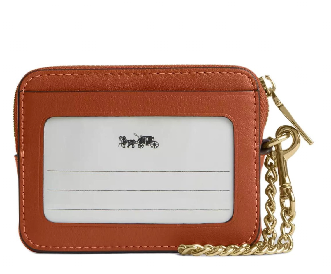 Alternative view of Ví Coach Zip Card Case 'Cognac' CCV89-IMYU1