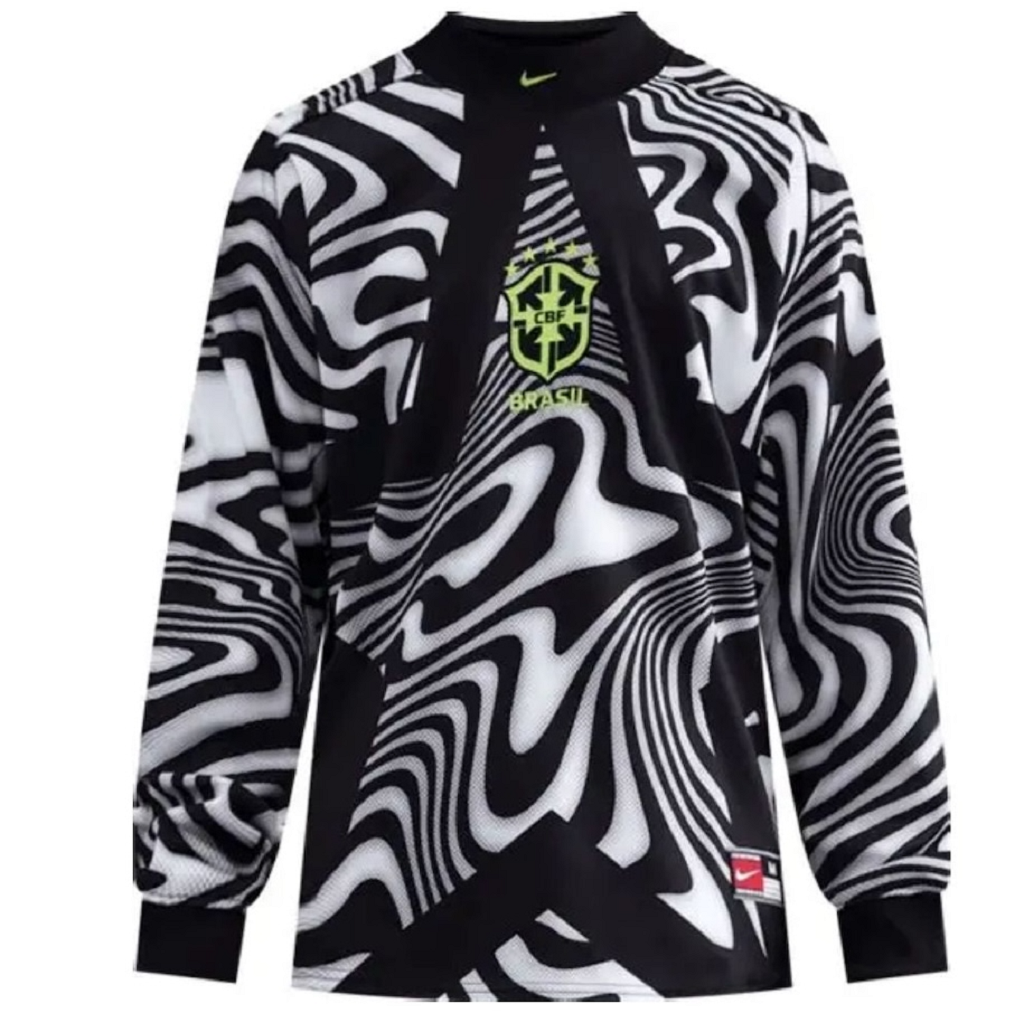 Áo Nike Brazil Goalkeeper Jersey 'Black Volt' IO0795-010