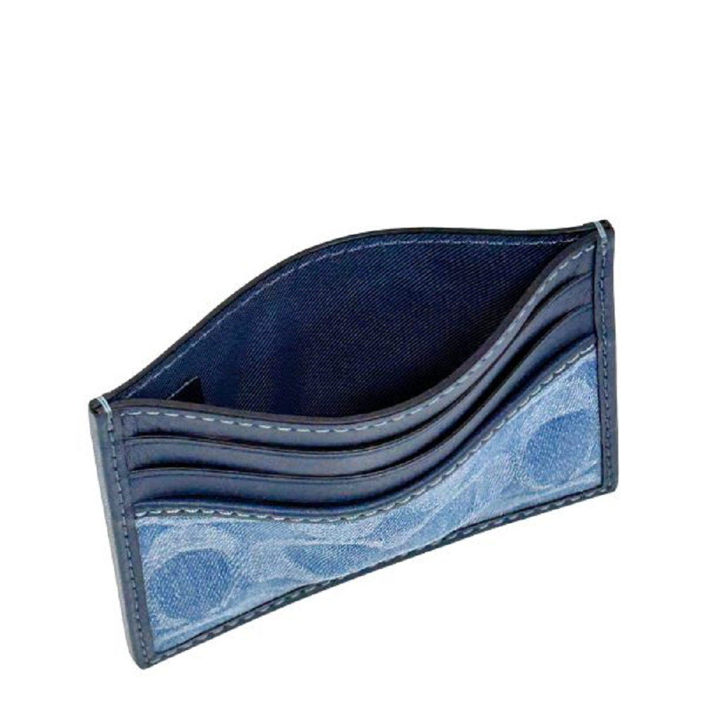 Alternative view of Ví Coach Slim Card Case 'Navy' CDF46-DEN