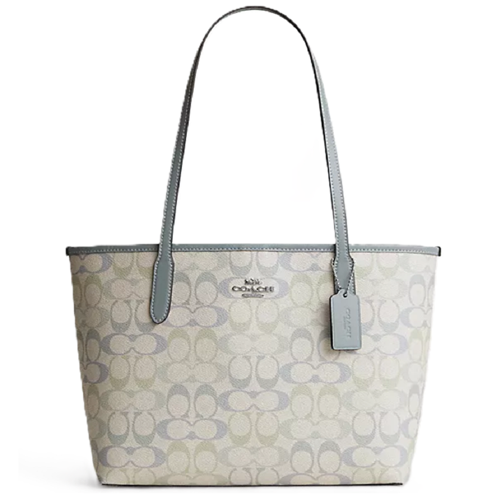 Túi Coach Medium City Tote Signature Canvas 'Grey' CDZ09-SVYUA
