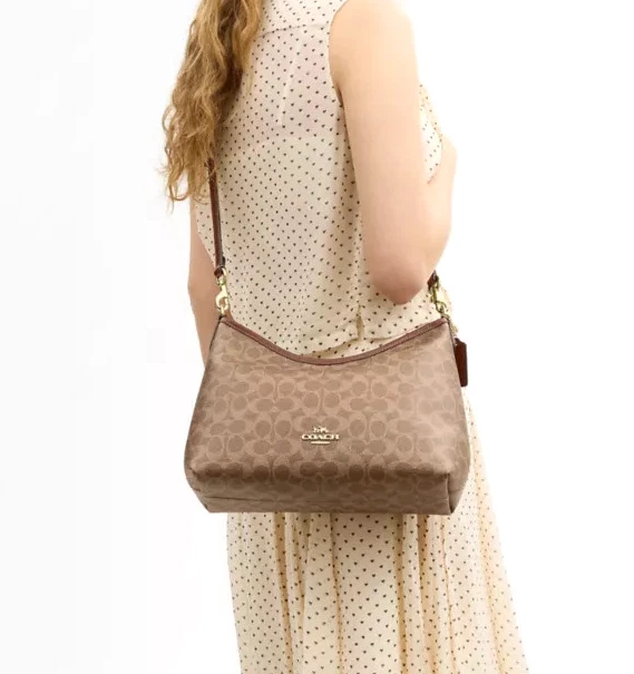 Alternative view of Túi Coach Laurel Shoulder Signature Canvas ‘Brown' CEY95-IMXHE