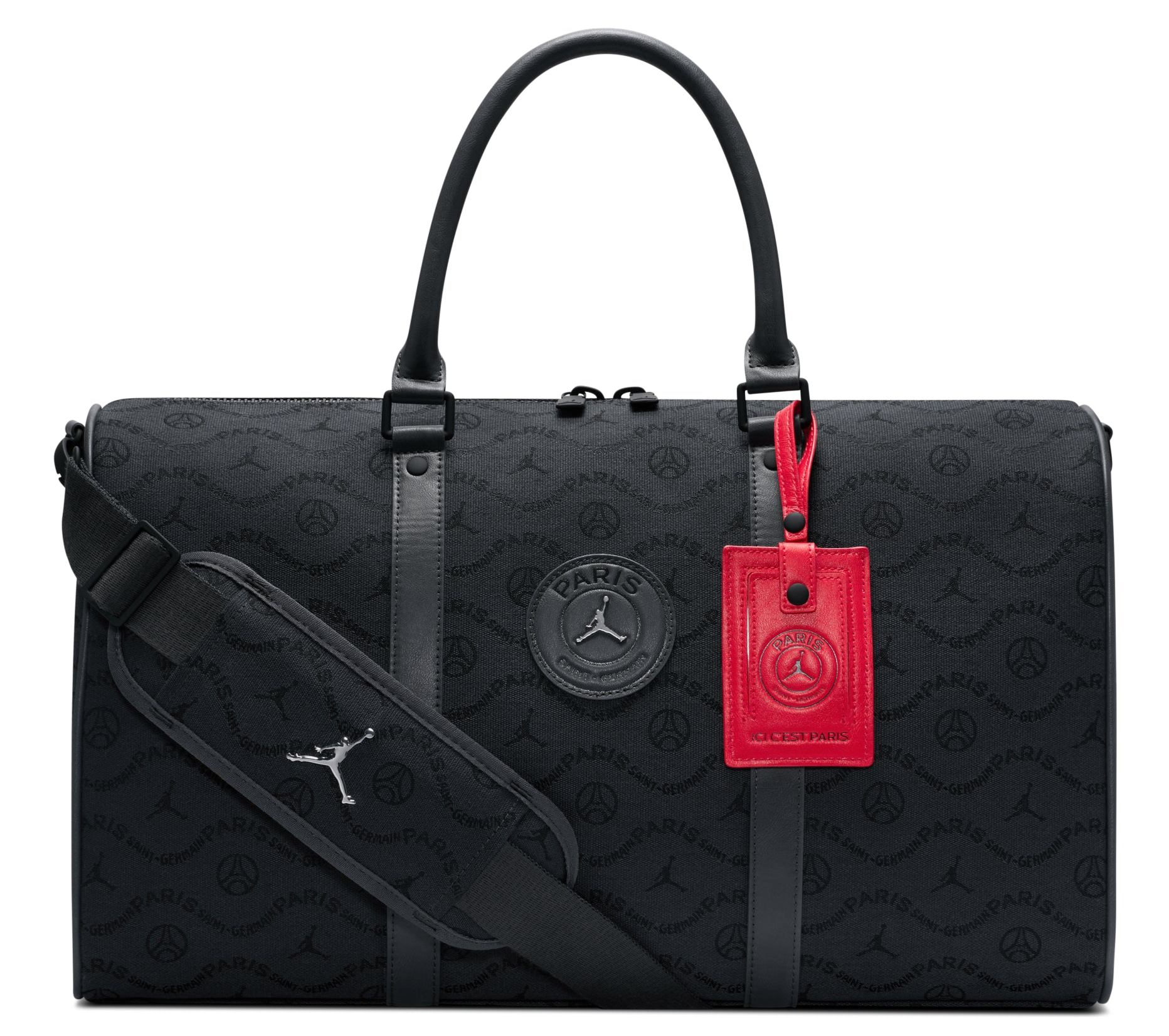 Túi Nike Air Jordan x Paris Saint-Germain Monogram Duffel Bag 'Black' IQ3208-060
