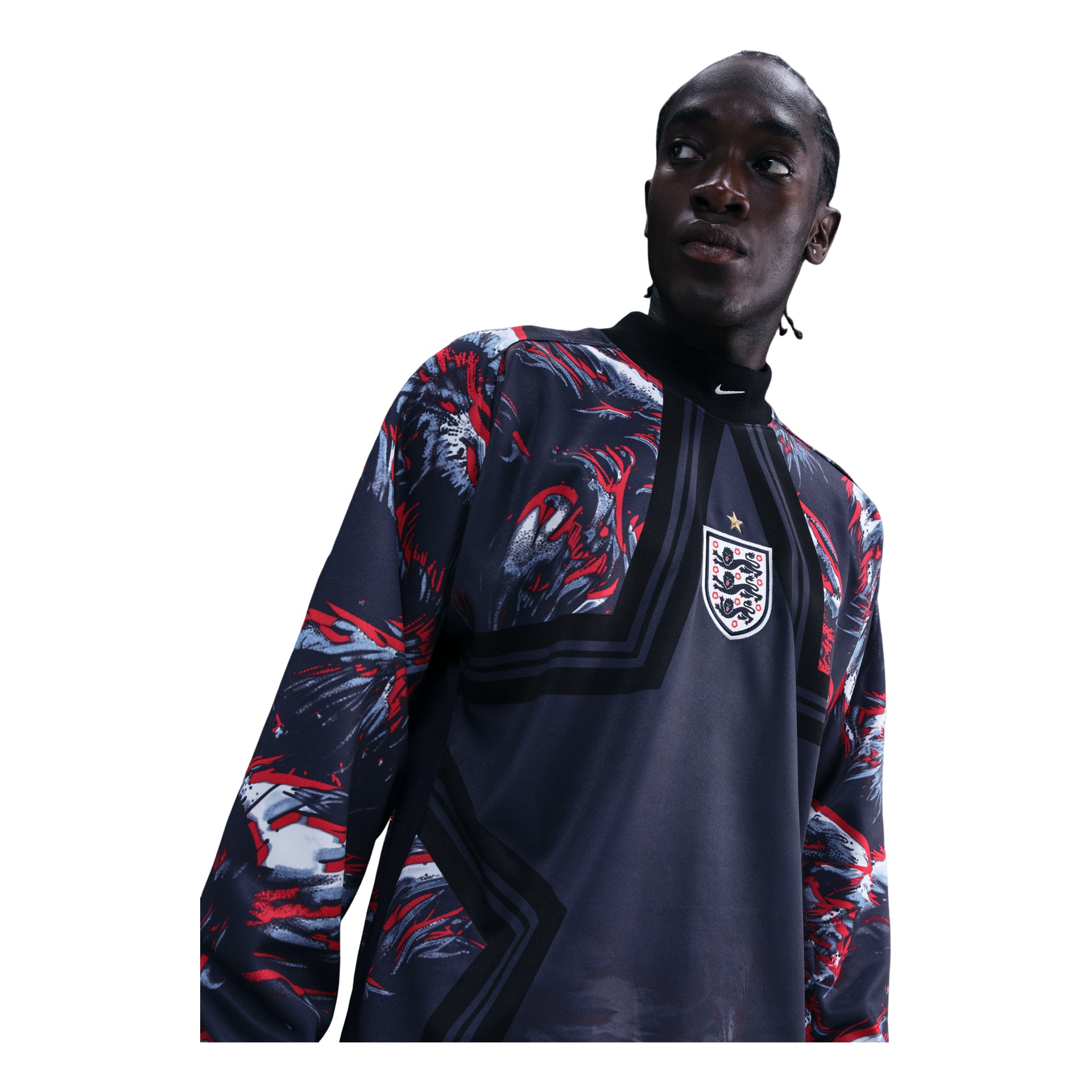 Alternative view of Áo Nike England Goalkeeper Jersey 'Black Obsidian White' IO0792-010
