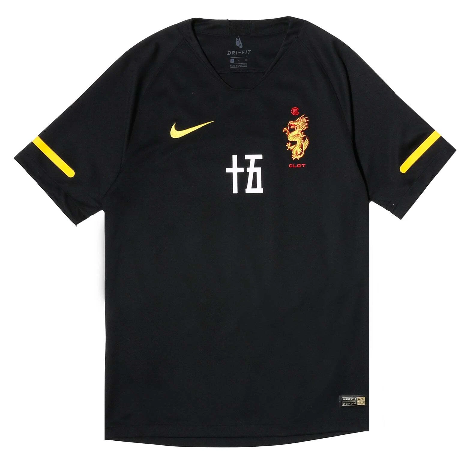 Áo Nike X Clot Soccer Jersey Black 15Th Anniversary 'Black Yellow' AV4992-010