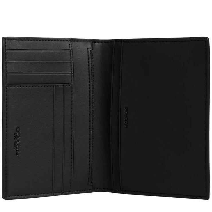 Alternative view of Ví Coach Passport Card Case 'Black' CW170-QBMI5