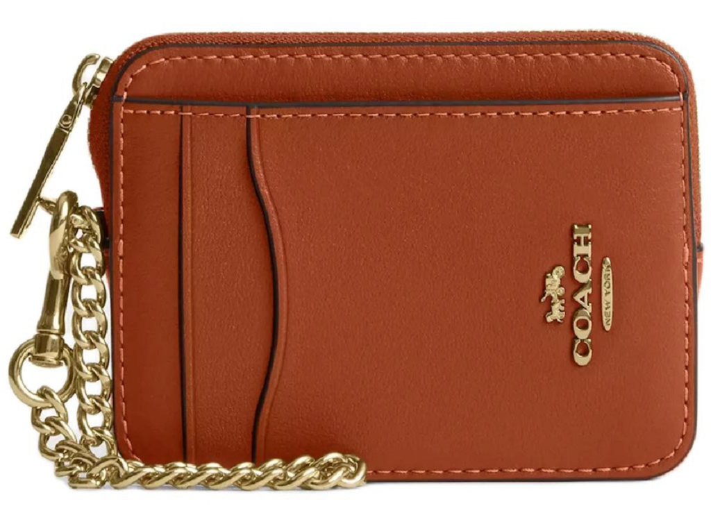 Ví Coach Zip Card Case 'Cognac' CCV89-IMYU1