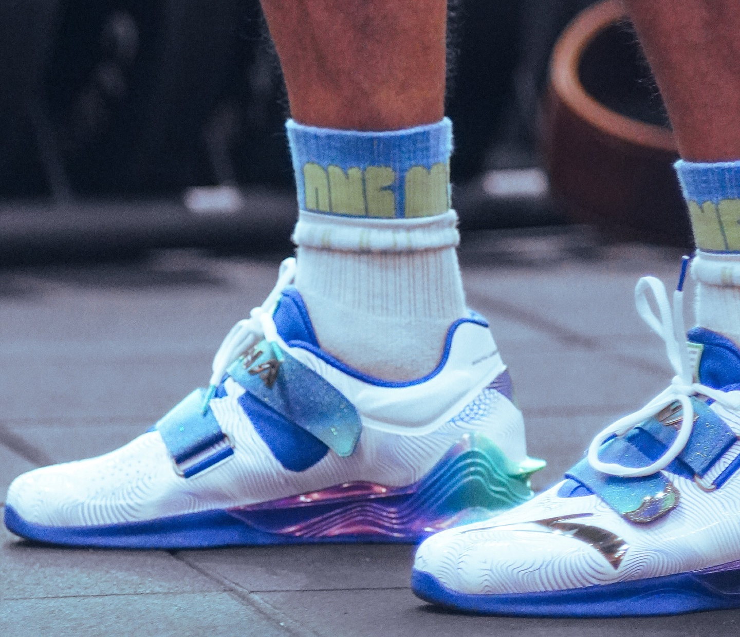 Alternative view of Giày Anta Cross Training Weightlifting 'White Blue' 412440101-6