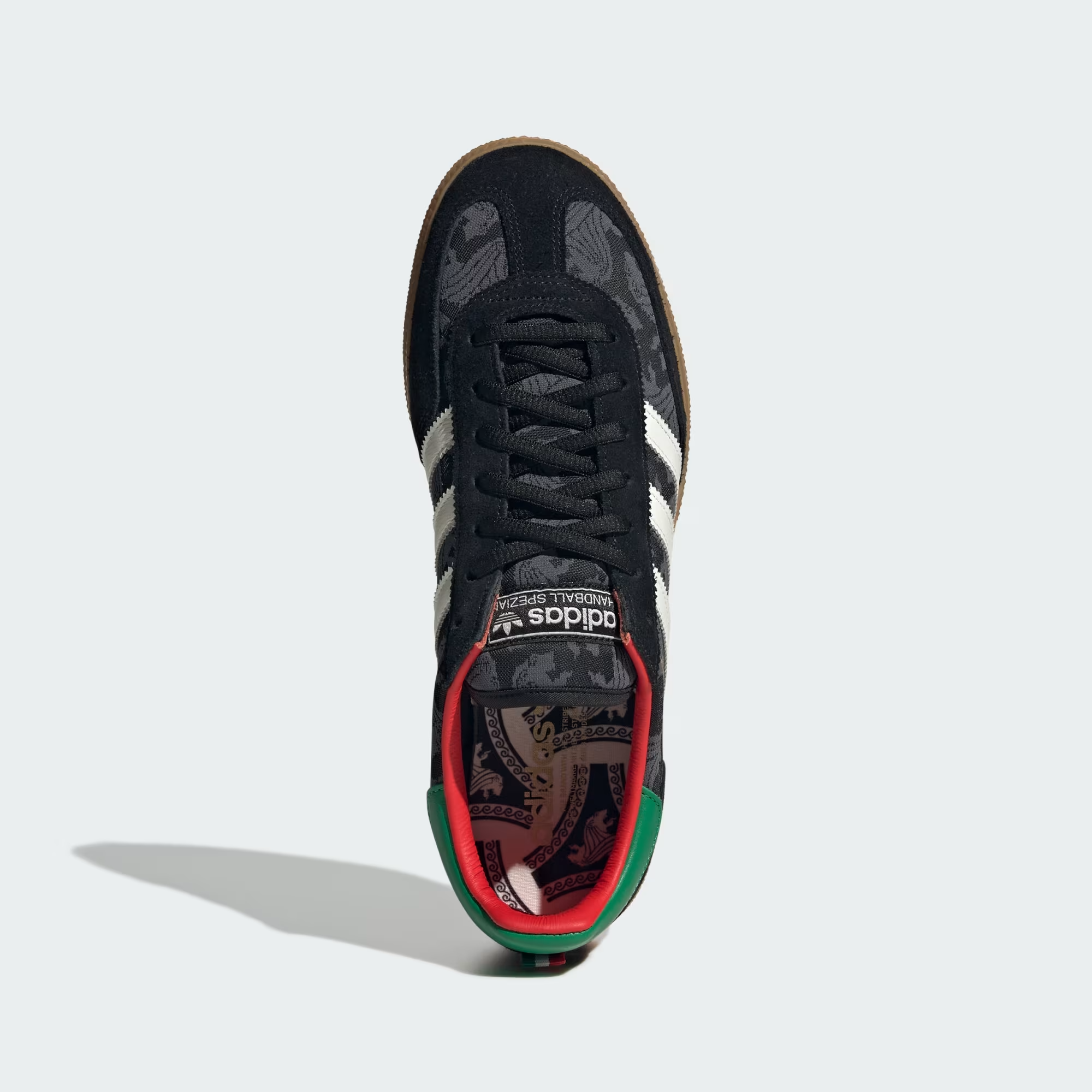 Alternative view of Giày Adidas Handball Spezial 'Black Core White Green' HQ7261