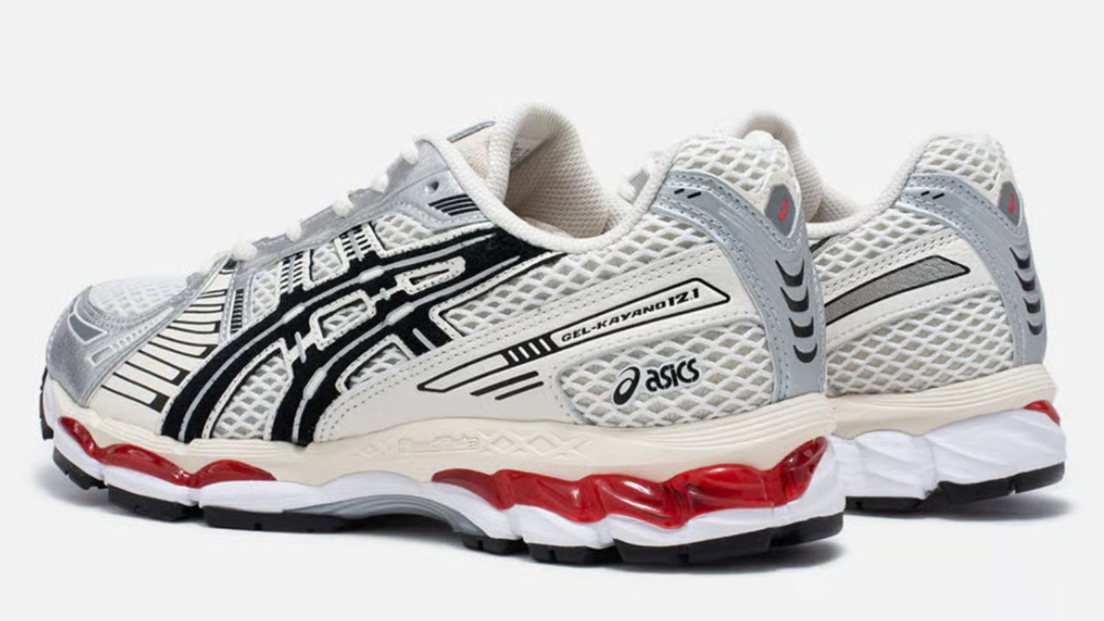 Hinh anh 2: ASICS Gel-Kayano 12.1 The Spark voi phoi mau Cream/Black-Red, thiet ke lay cam hung tu que diem