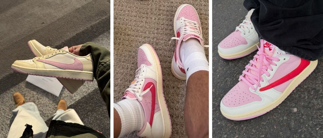 Travis Scott x Air Jordan 1 Low OG ra mắt với hai phối màu hồng