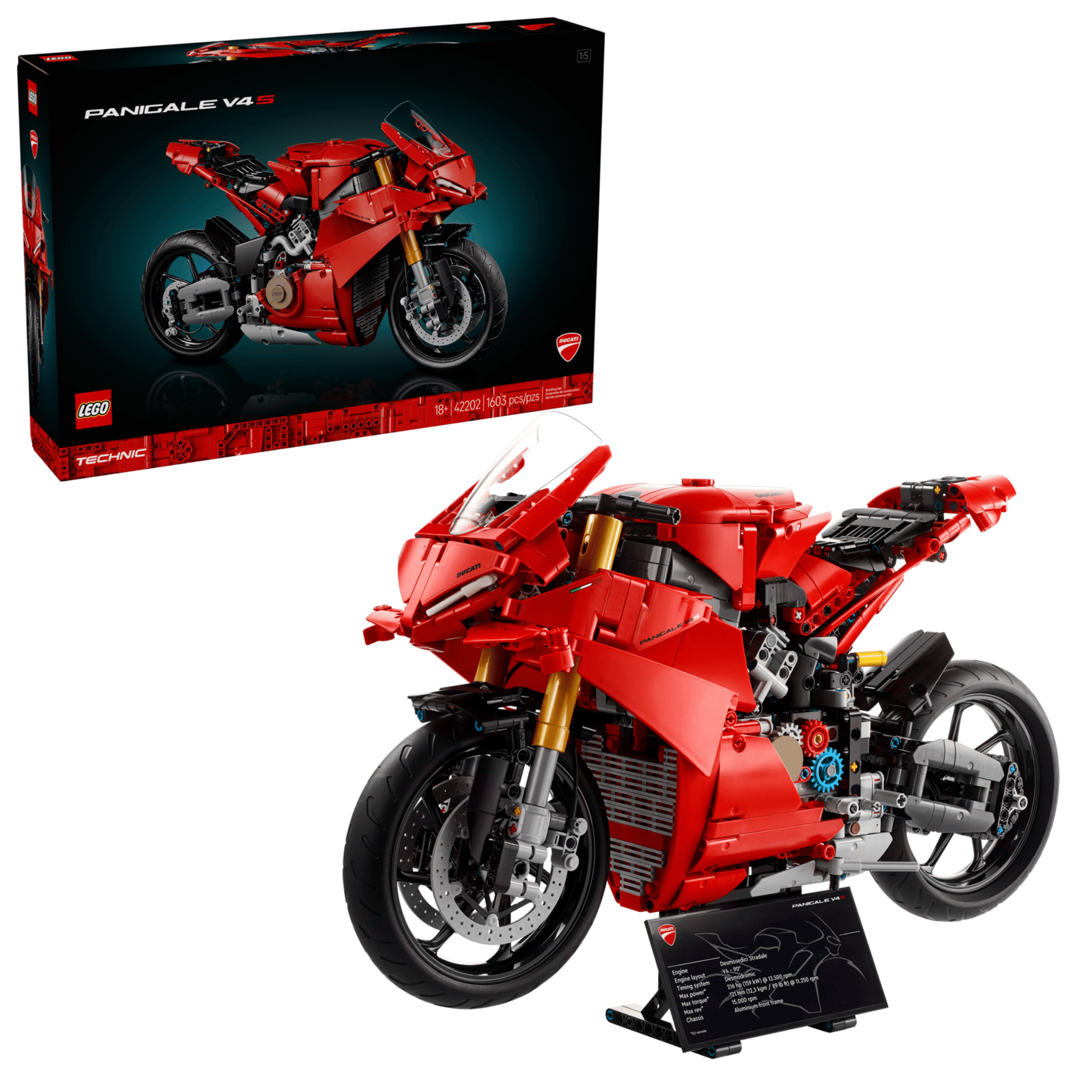 Alternative view of Mô Hình Lego Ducati Panigale V4 S Motorcycle 'Red' 42202