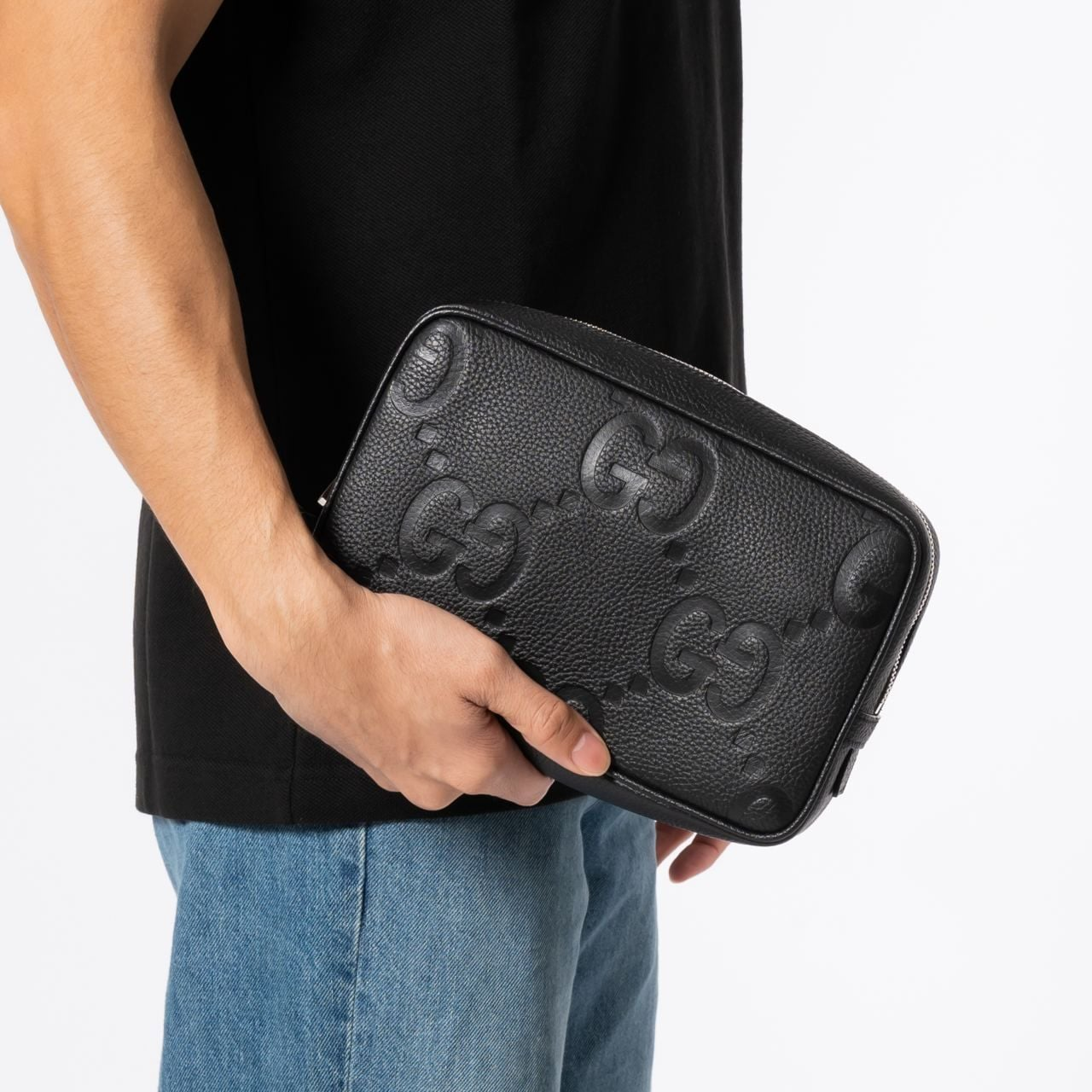Alternative view of Túi Gucci Jumbo GG Toiletry Case 'Black' 766957-AABY0-1000