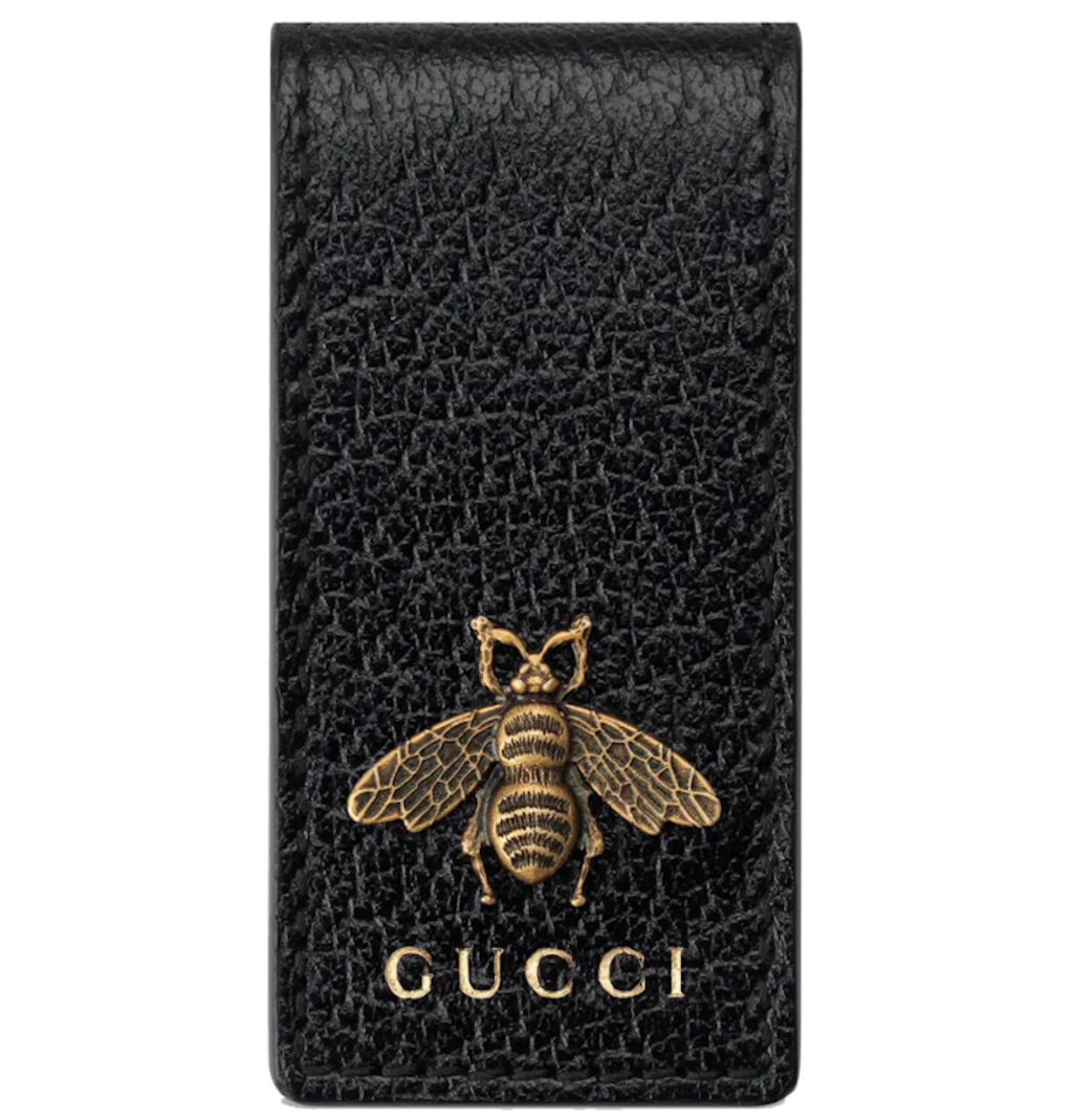 Ví Gucci Animalier Leather Money Clip 'Black' 522914-DJ20T-1000