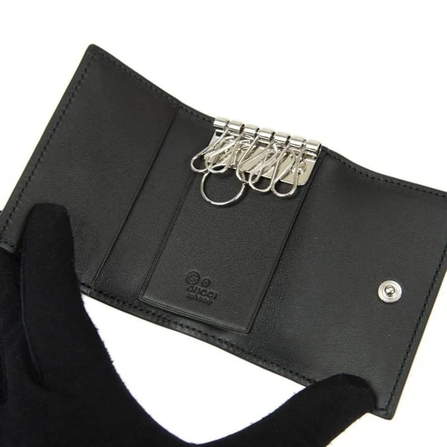 Alternative view of Ví Gucci Leather Key Case 'Black' 150402-BMJ1N-1000