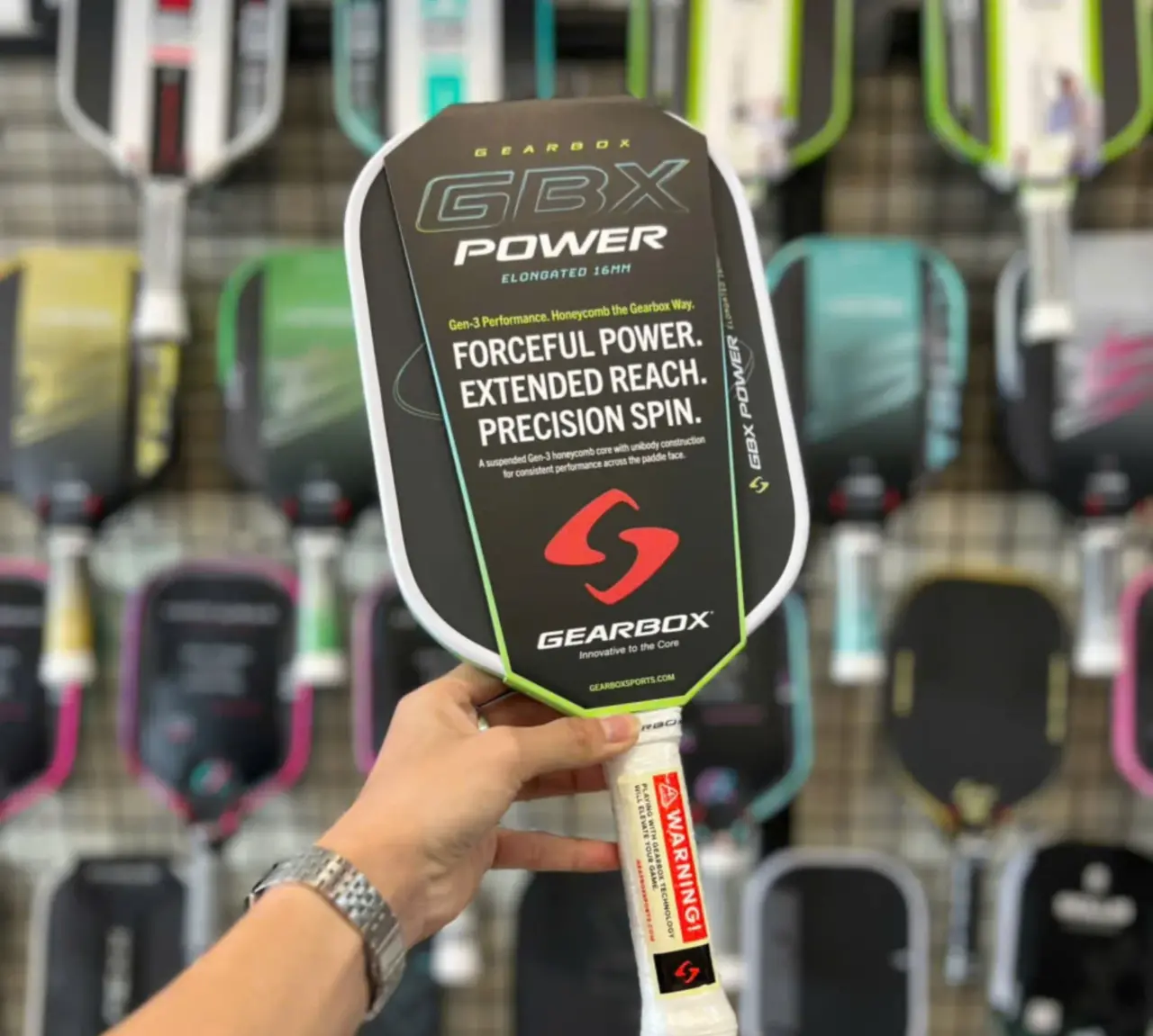Vợt Pickleball Gearbox GBX Power Gen 3 Elongated 16mm - Ảnh 4