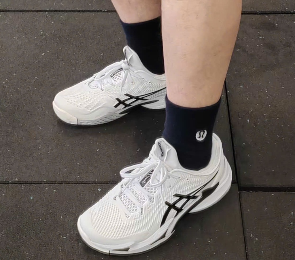 Alternative view of Giày Asics Court FF 3 ‘White Black’ 1041A370-100