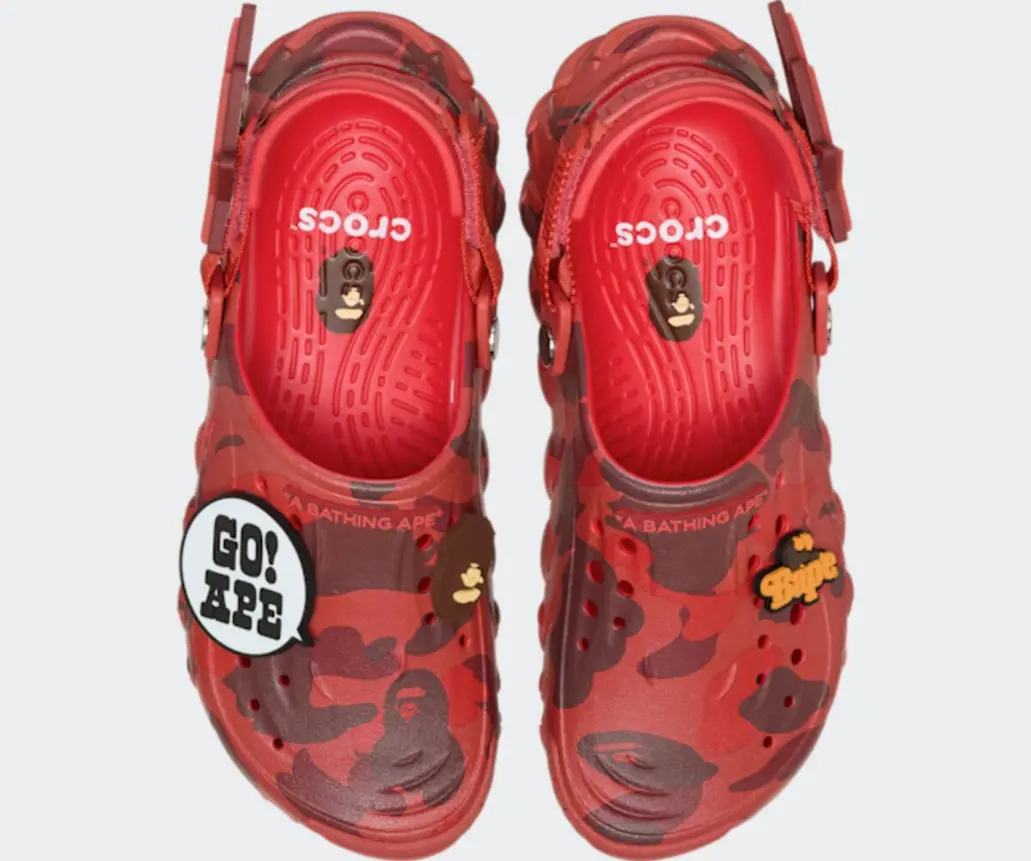 Alternative view of Dép Crocs Echo RO Clog 'Bape Flame Camo' 213140-8C1