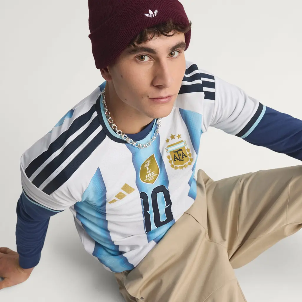 Alternative view of Áo Adidas Argentina 26 Home Messi Authentic Jersey 'Blue' KH3934