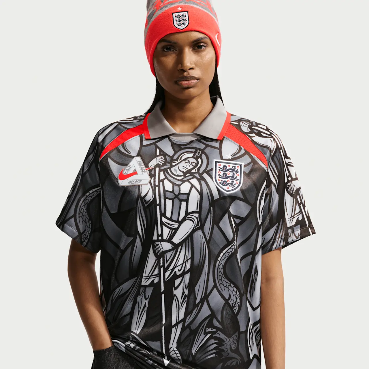 Alternative view of Áo Nike England x Palace Dri-Fit Jersey 'Pewter Grey' IM3198-052