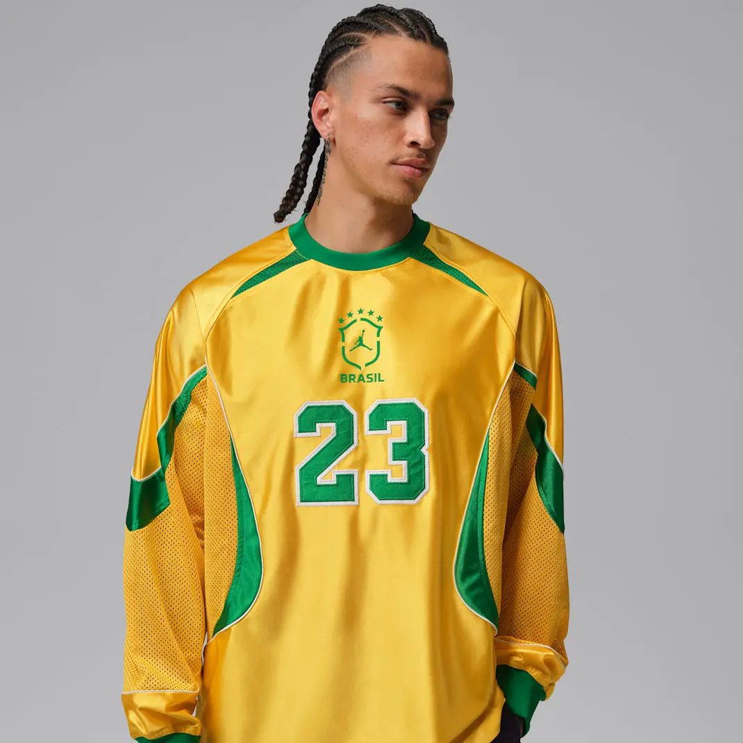 Alternative view of Áo Nike Jordan Brazil Goalie Top 'Lucky Green' IF3900-741