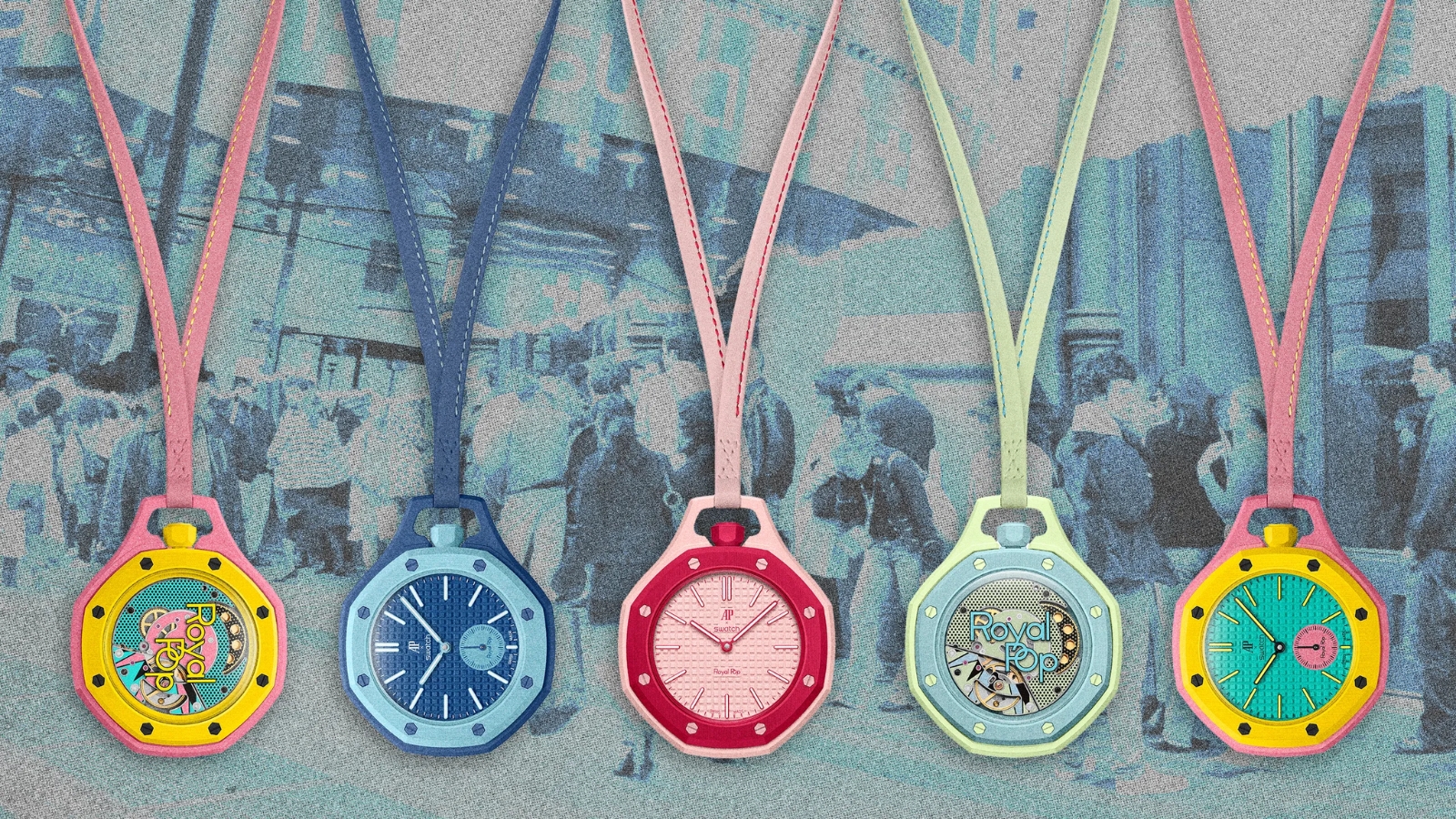 Hinh anh 3: Bo suu tap dong ho Audemars Piguet x Swatch Royal Pop