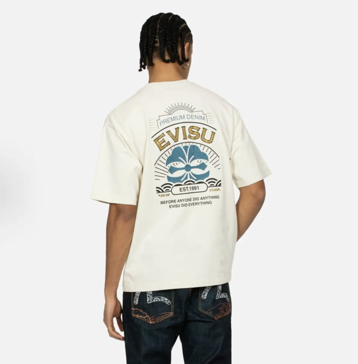 Alternative view of Áo Evisu Print T-shirt ‘White’ 2ESHTM4TS7079RXCT