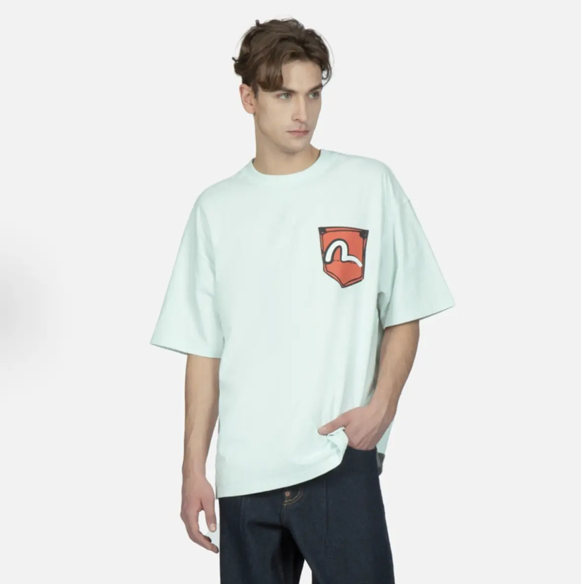 Alternative view of Áo Evisu Print T-shirt ‘Green’ 2ESHTM3TS547LFCT