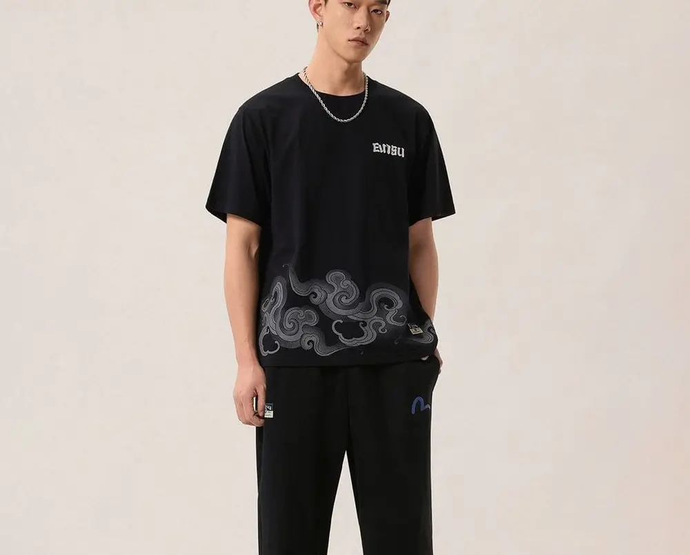 Alternative view of Áo Evisu Cloud Golden Daicock ‘Black’ 2ESHTM6TS1101XXCT