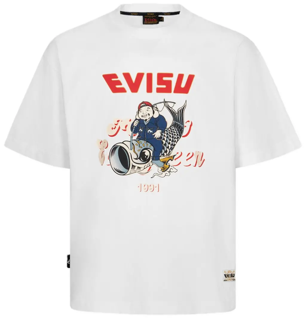 Áo Evisu Godhead Koinobori Print 'White' 2ESHTM4TS8052LFCT